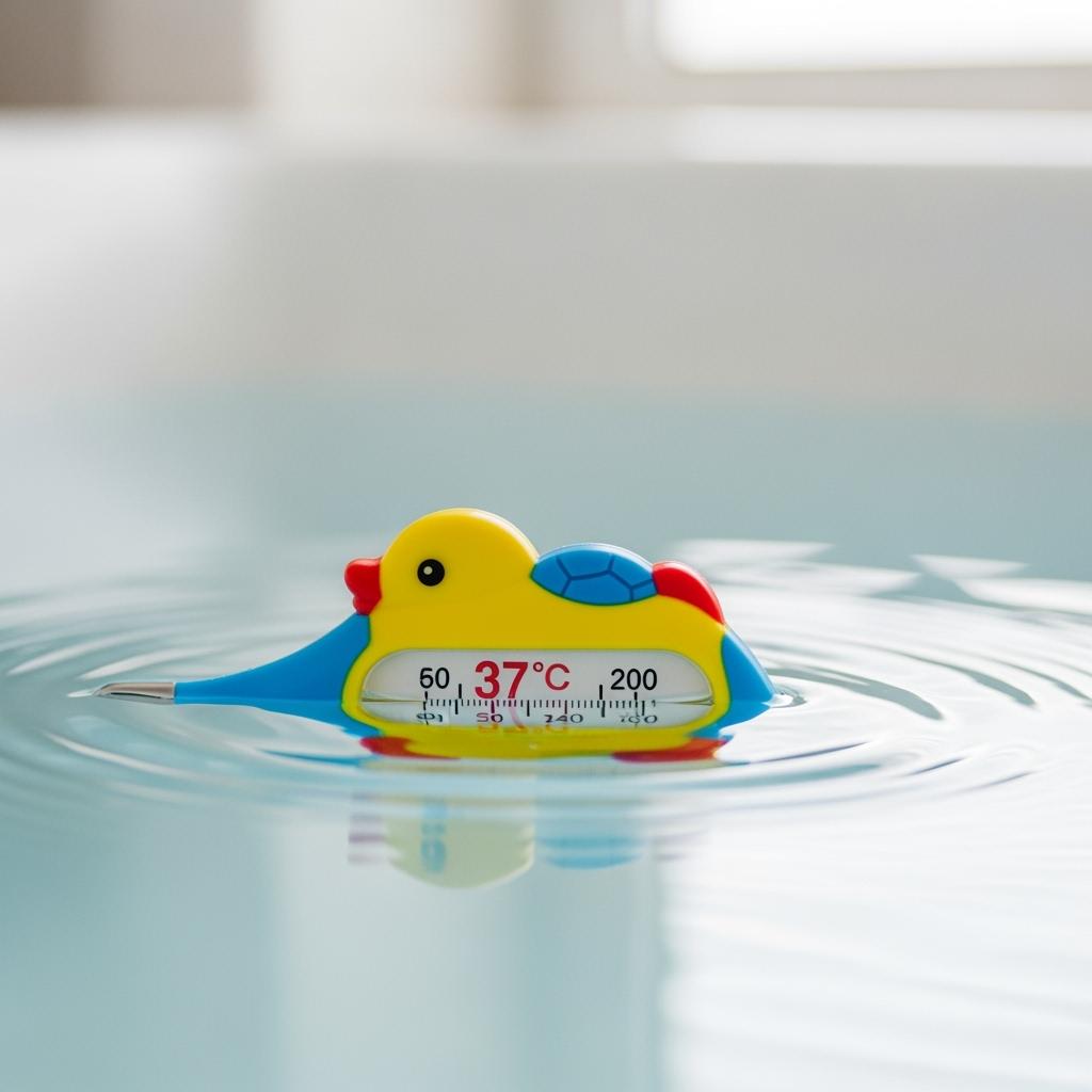 Thermomètre de bain en gros plan