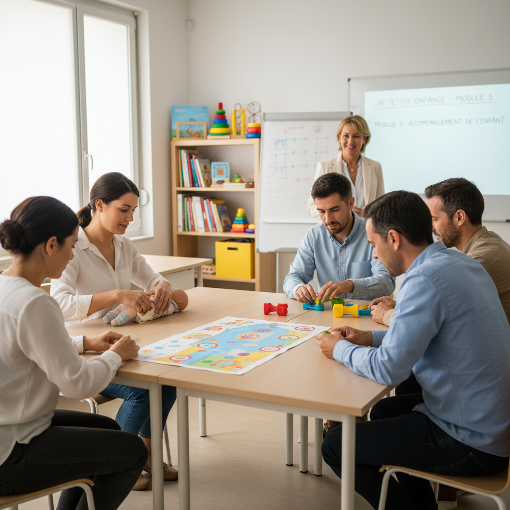 adulte en formation cap petite enfance