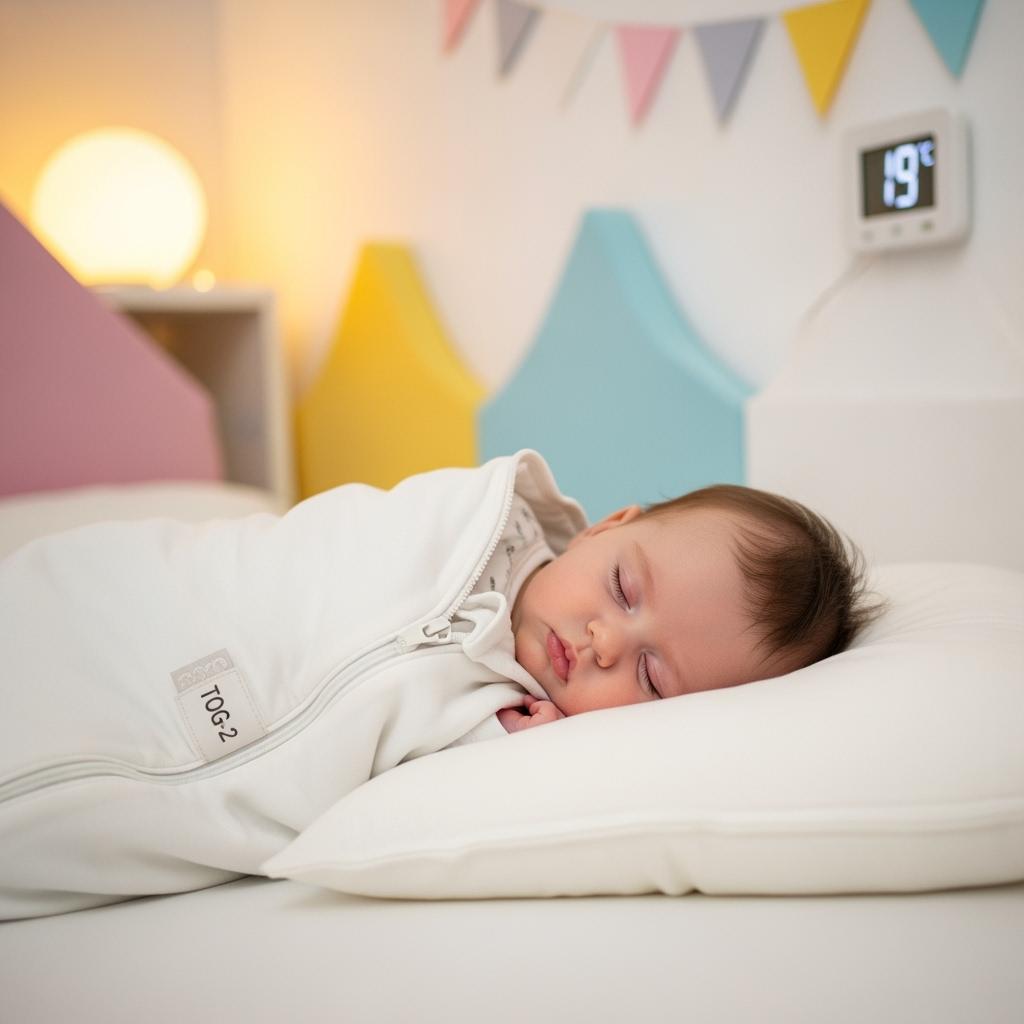  photo of a baby sleeping in a cozy cotton sleeping bag