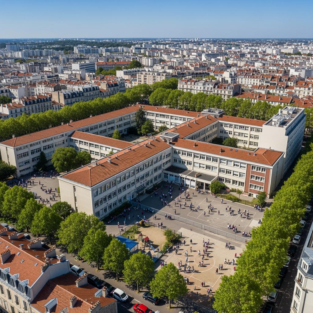 aerial_photo_of_several_school_buildings_in_Asnieres_sur_Seine_playgrounds